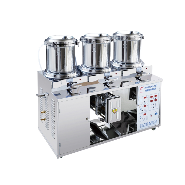 Electric frying micro pressure cycle two frying packaging machine series DP2000-3XR (3+1 type)